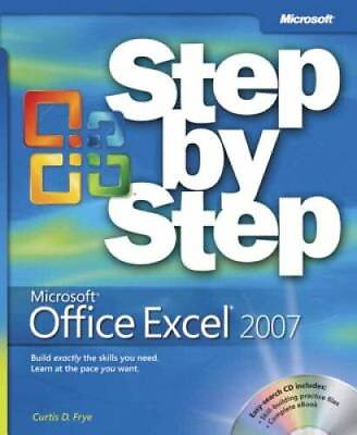 #ad Microsoft Office Excel 2007 Step by Step Paperback By Frye Curtis VERY GOOD $4.18