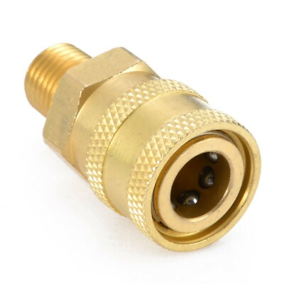 #ad Brass Quick Coupler Adapter Gold High pressure Part Washer 1 4quot; Male MNPT $9.36