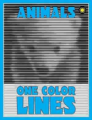 #ad One Color LINES: Animals: Paperback by Drawing Sunlife; Coloring Very Good $17.63
