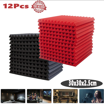 #ad Sound Proofing Acoustic Panels Tiles Foam Studio Egg Shell Insulation Bass Traps $15.86