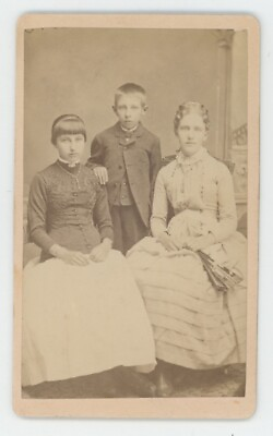 #ad Antique CDV Circa 1870s Three Adorable Children Siblings? McHenry Freeport IL $9.99