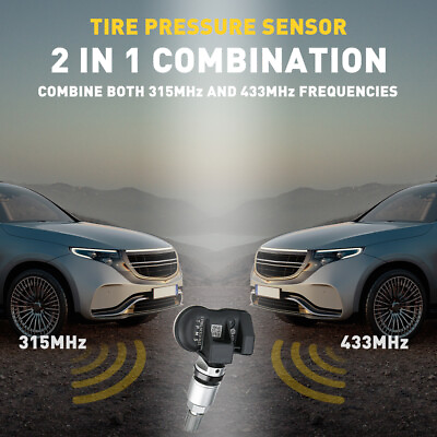 #ad 2 in 1 315MHz amp; 433MHz TPMS Sensor Tire Auto Pressure Sensor Metal Stem New $20.89