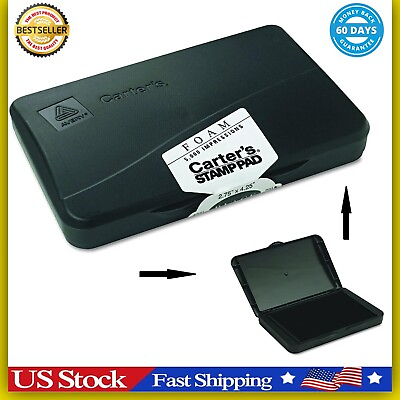 #ad Carter#x27;s Stamp Pad Black Ink 21381 166850 Black Ink Pad Rubber Stamp Foam Eco $3.60