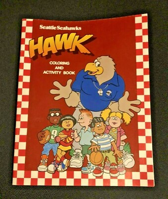 #ad Seahawks Vintage Coloring Book HAWK Activity #x27;90 Educational Vintage Seattle NFL $17.95
