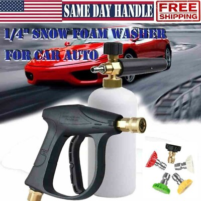 Snow Foam Washer Pressure Soap Lance Jet Gun Car Wash Cannon Spray Pressure Set $34.99