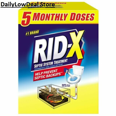 #ad RID X Septic Treatment 5 Month Supply Of Powder 49 oz. Free Shipping RiDx $29.90