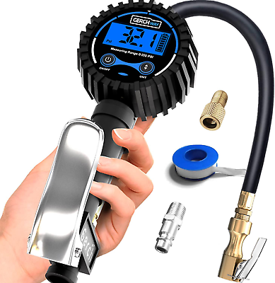 #ad #ad Digital Tire Inflator with Pressure Gauge Air Tester Check 200PSI with Air Chuck $44.99