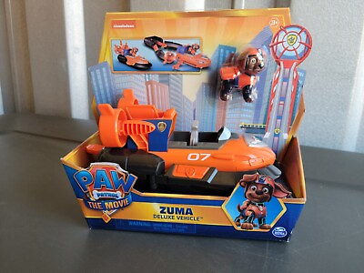 #ad BRAND NEW PAW PATROL THE MOVIE DELUXE VEHICLE amp; Figure ZUMA Launcher Attached $27.00