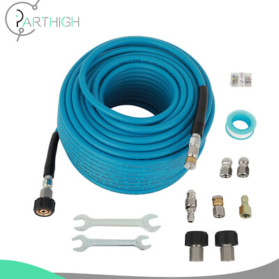 #ad Sewer Jetter Kit for Pressure Washer 150FT 1 4quot; M NPT 5800PSI Drain Cleaner Hose $69.74