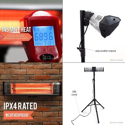 #ad Tradesman 1500 watt Electric Outdoor Infrared Quartz Portable Space Heater Wi $164.99