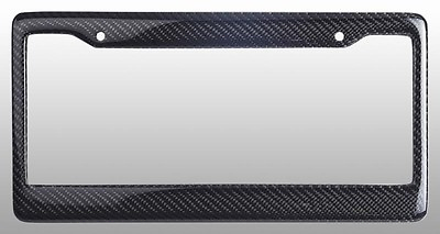 #ad Real 100% Carbon Fiber License Plate Frame Tag Cover Orignal 3K With Free Caps $19.95