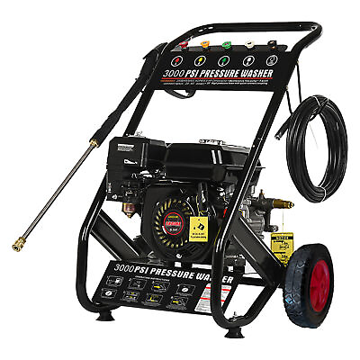 #ad Gas Pressure Washer Gas Powered Washer 3000 PSI 6.5HP with 5 Nozzles New $362.33