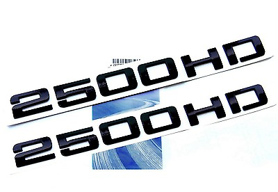 #ad #ad 2x Black 2500HD Nameplates EMBLEMS Badges Silverado Sierra Front rear 2FU $36.96