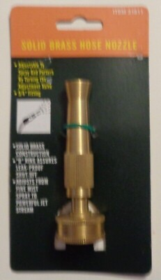 #ad 4 inch Brass Garden Hose Nozzle Adjustable Spray Car Wash Water Pressure Lawn $13.09