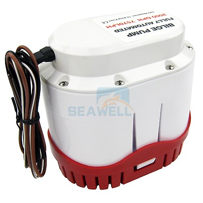 #ad Automatic 2000 GPH Bilge Pump Boat Marine Water Pump 12V Built in Float Switch $61.39