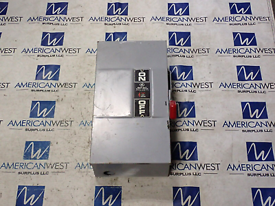 #ad GE THN3362 3 Pole 60 Amp 600 Volt Non Fusible NEMA 1 Indoor Disconnect *Tested* $125.00