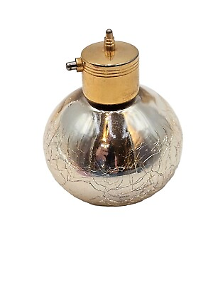 #ad VTG American Mid Century Modern Crackle Glass DeVilbiss Atomizer Perfume Bottle $26.00
