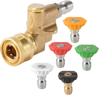 #ad Pressure Washer Accessories Kit 5 Power Washer Spray Nozzle Tips Quick Connect $21.60