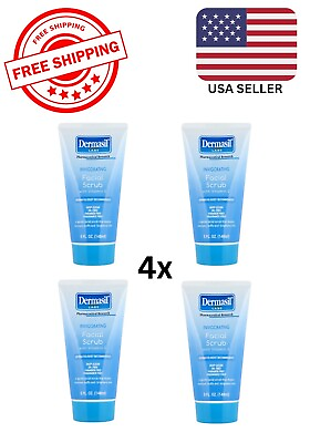 #ad 4x DERMASIL Facial Scrub w Vitamin E Deep Clean Oil Fragrance Paraben FREE 5oz $22.57