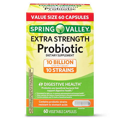 #ad Spring Valley Extra Strength Probiotic Vegetable Capsules 60 Count $19.98