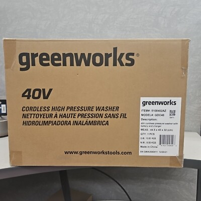 #ad Greenworks 40V Cordless Pressure Washer Model GDC40 $169.99