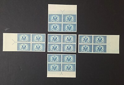 #ad Sc. # 771 Farley arrow amp; center line blocks 1935 Special delivery airmail. MNH $129.99