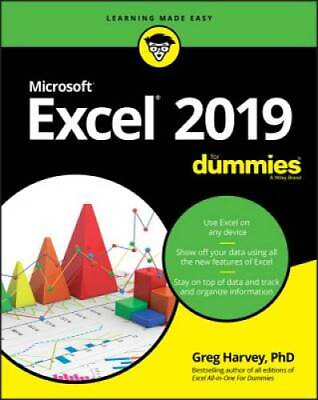 #ad #ad Excel 2019 For Dummies Excel for Dummies Paperback By Harvey Greg GOOD $8.29