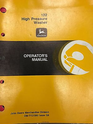 #ad John Deere Operators Manual 122 High Pressure Washer #OMTY21560 $5.00