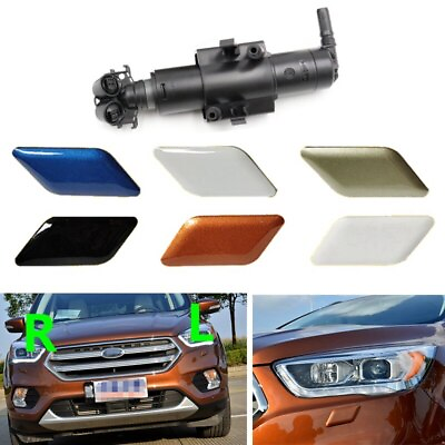 #ad Front Headlamp light Washer Spray Jet Nozzle Cover For Ford Kuga Escape 2017 19 $21.99
