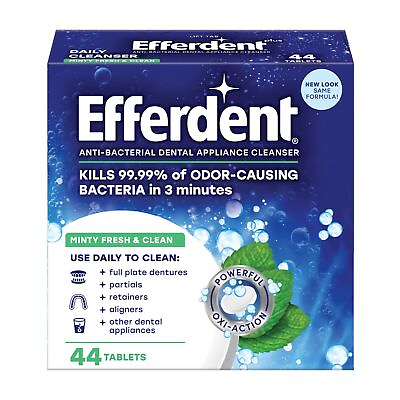 #ad Efferdent Retainer Cleaning Denture Cleaning for Dental Appliances 44 Count $5.72