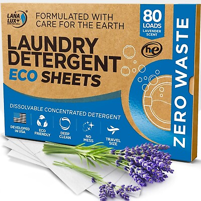 #ad #ad Laundry Detergent Sheets Soap Sheets Natural Washer Travel Sheets 80 Loads $9.95