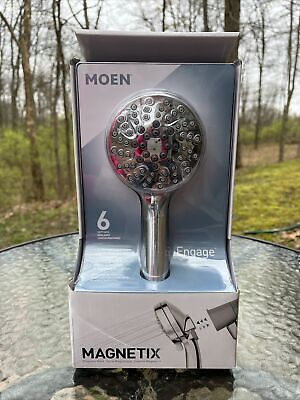 #ad Moen Engage Magnetix Shower Head 6 Setting Handheld Chrome For Parts No Washer $18.99