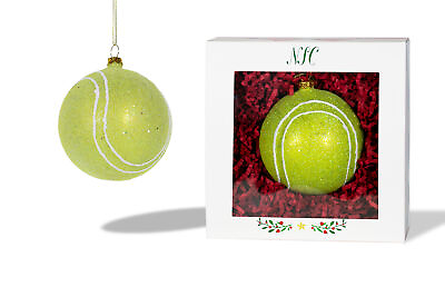 #ad North Star Christmas Tennis Ball Glass Ornament Entertainment Collection $14.99