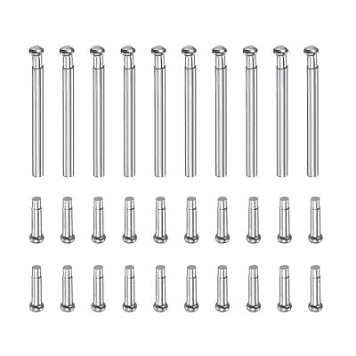 #ad 17x1.2mm Tube Friction Pins Watch Strap Pressure Bars Pin with Rivet Ends 10Pcs $9.24
