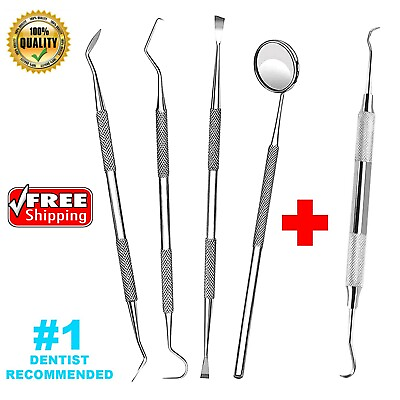 #ad Dental Teeth Cleaning Kit Dentist Floss Plaque Remover Oral Care Tooth Tool 5PCS $9.99
