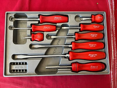 #ad snap on red hard handle screwdriver set $298.00