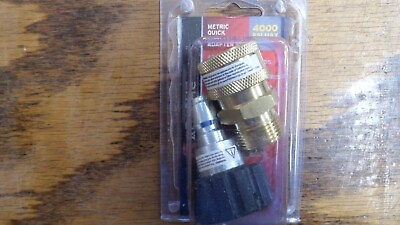 #ad Apache Metric Quick Disconnect Adapter Set Pressure Washer 4000 PSI $14.95