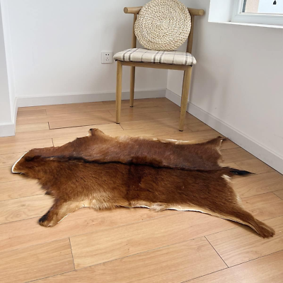 #ad Deer Hide Rug Animals Mat Carpet for Home Office Bedroom Multi Usage Deer Ru $46.20