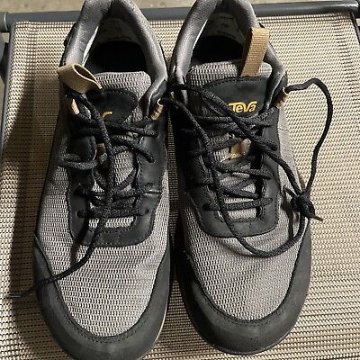 #ad Teva Mens Hiking Outdoor Shoes Size US 10.5 EU 44 Vibrant Gray Black Ridge Proof $30.00