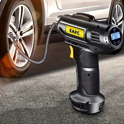 #ad 150PSI Cordless Tire Pump: USB Charging Night Light amp; Pressure Gauge $29.00
