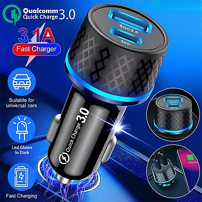#ad 30W Fast Charge USB PD Type C Car Charger Adapter For iPhone 15 14 13 12 Pro Max $2.99