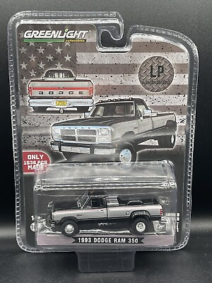 GREENLIGHT 1993 Dodge Ram 350 Dually Truck Cummins 1:64 Diecast Exclusive Black #ad $19.99