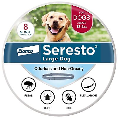 #ad Seresto Flea and Tick Collar 8 Months Protection for Large Dogs 18lbs New1 US $19.09