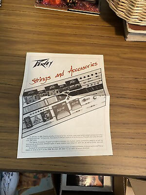 #ad Vintage Rare Peavey Strings and Accessories Program 1984 $15.99