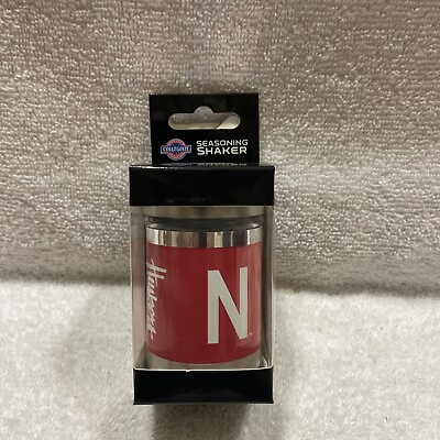 #ad Nebraska Cornhuskers Glass Metal Seasoning Shaker 3.25” T $11.95
