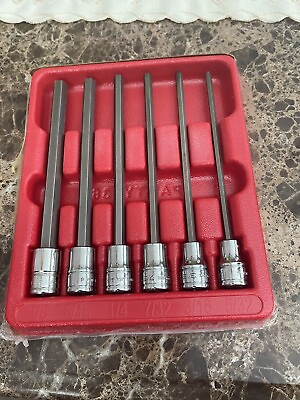 #ad #ad Snap on Tools New 206EFAL 6pc 3 8quot;dr SAE Extra Long Hex Bit Socket Driver Set $129.99