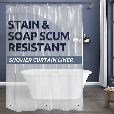Titanker Clear Shower Curtain Liner Plastic Long Shower Liner 72 x 78 PEVA #ad $11.99