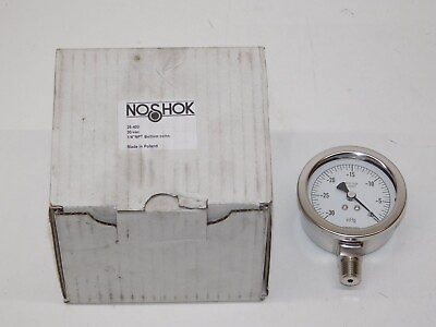 #ad New NoShok 25 400 15 PSI Stainless Pressure Gauge 1 4” NPT Bottom Unit in Box $12.00