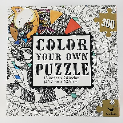 #ad Cat Color Your Own Puzzle 18quot; x 24quot; by Cardinal 300 Pcs $19.95