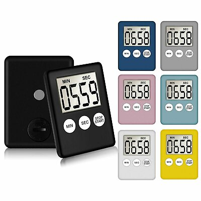 #ad LCD Digital Large Kitchen Cooking Timer Count Down Up Clock Alarm Magnetic $3.05